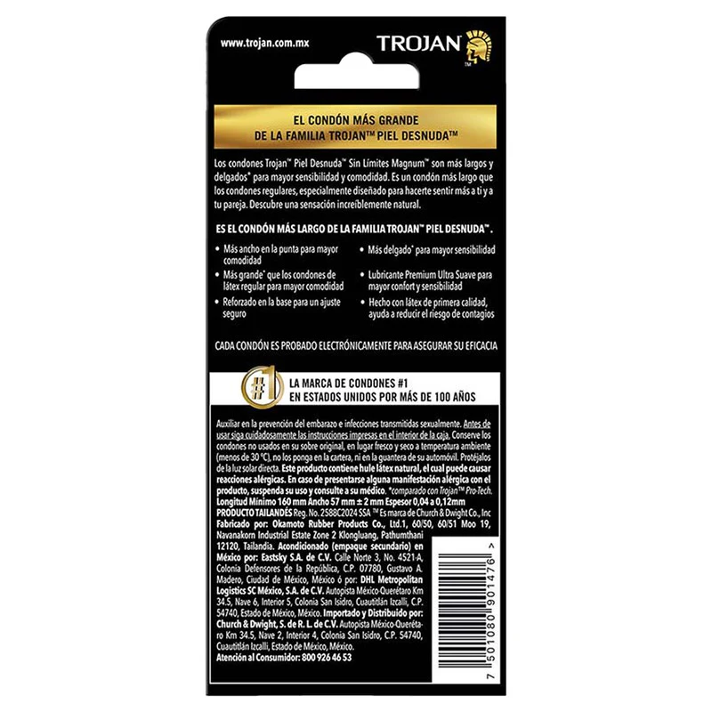 Preserv Trojan Piel Desnuda Magnum Con 3 - Image 2