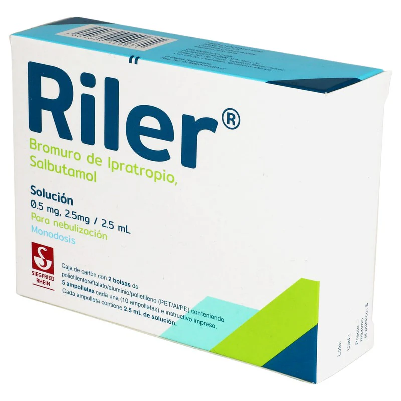 Riler 0.5 Mg / 2.5 Mg - Caja Con 10 Ampolletas De 2.5 Ml (Ipratropio Y Salbutamol) - Image 4