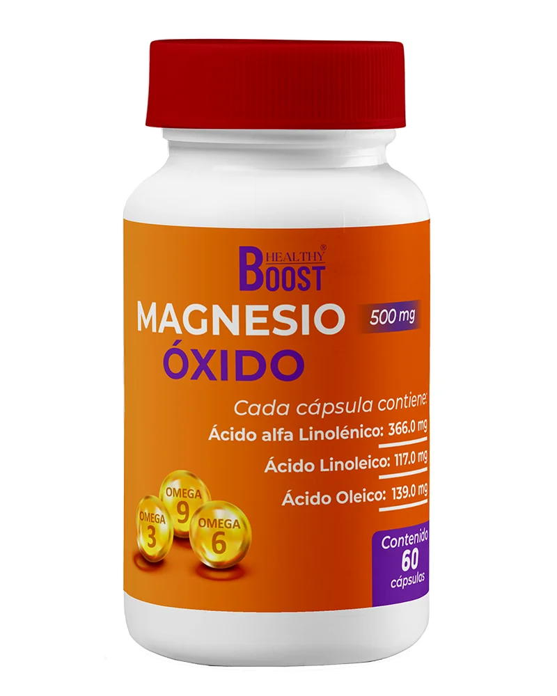 Oxido Magnesio 500 Mg Con 60 Capsulas Healthy Boost