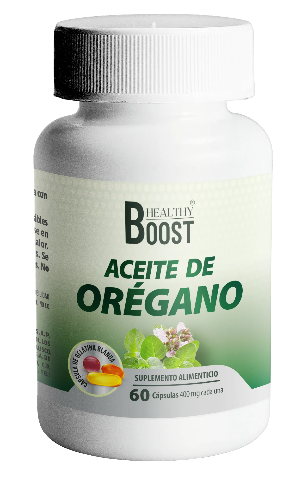 Aceite De Oregano 400 Mg Con 60 Capsulas Healthy Boost