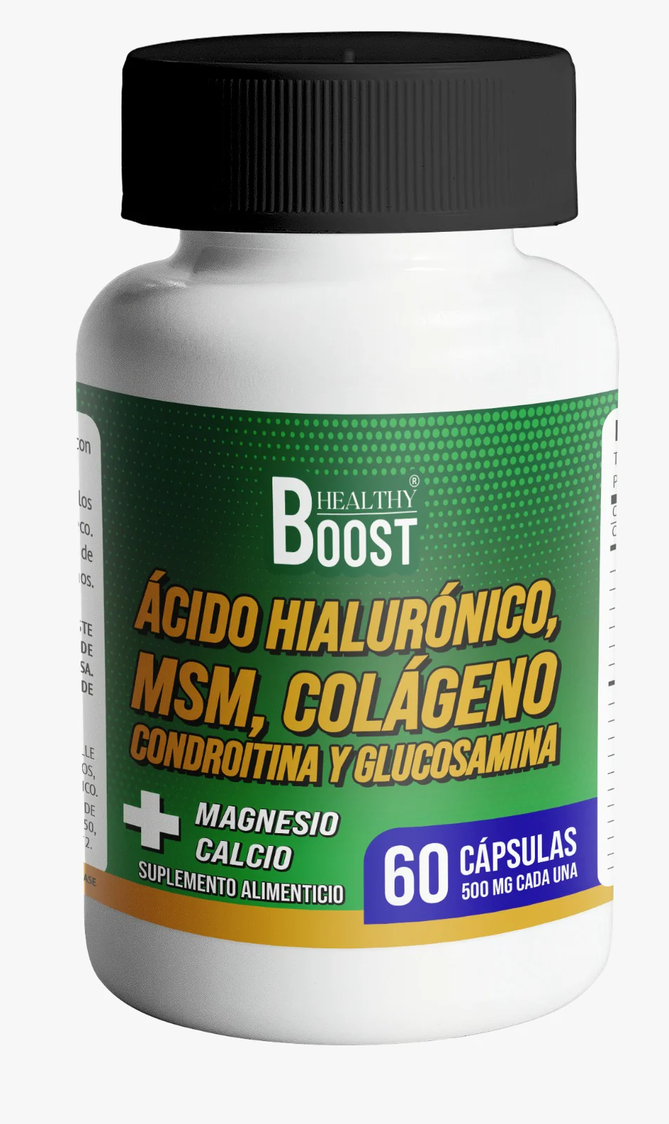 Acido Hialuronico+Colageno+Condroitina Y Glucosamina Con 60 Capsulas Healthy Boost