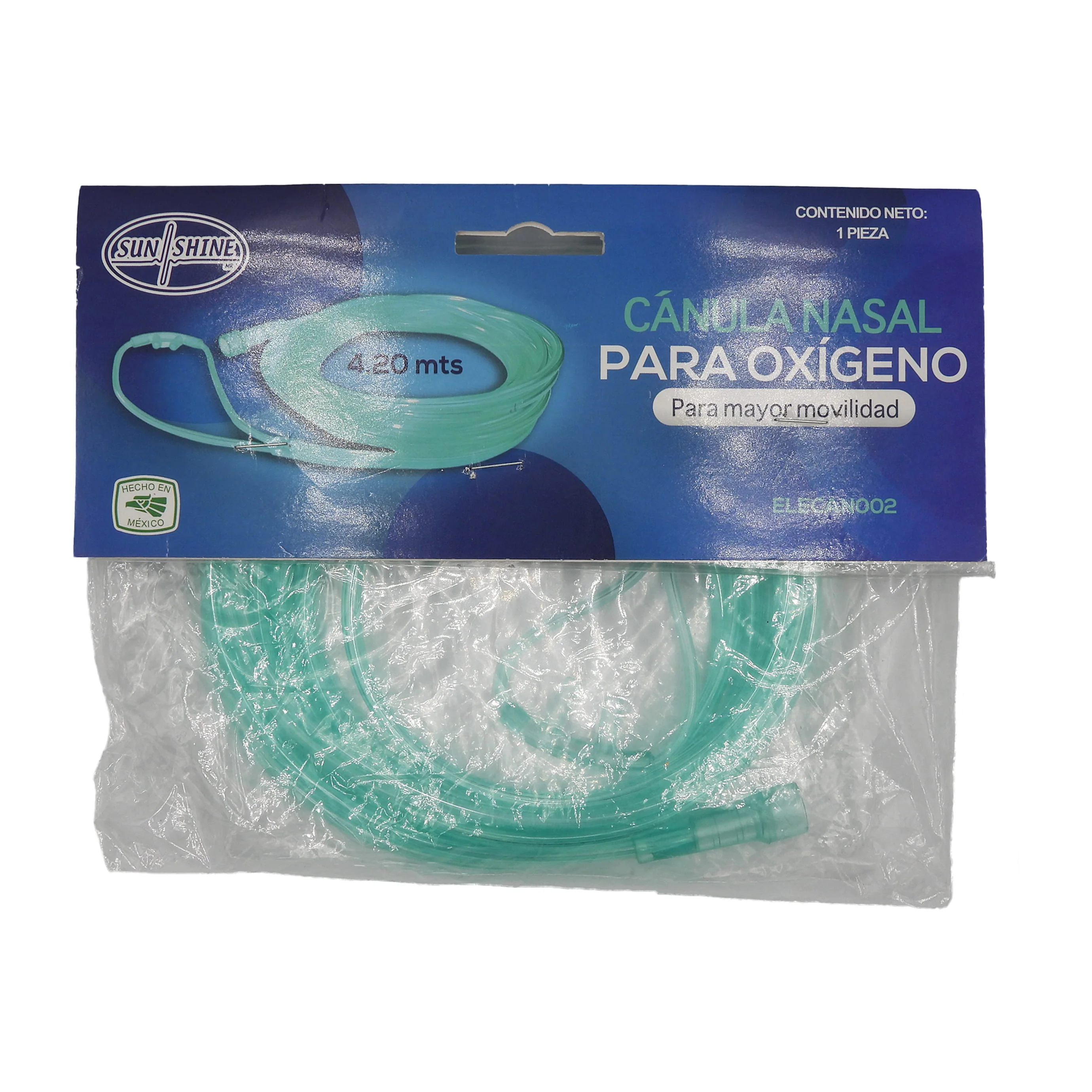 Cánula Nasal Para Oxigeno 4.20 Metros Sun Shine