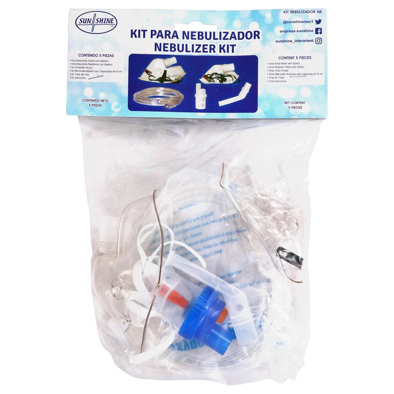 Kit Para Nebulizador Adulto-Pediatrica 5 Piezas Sun Shine