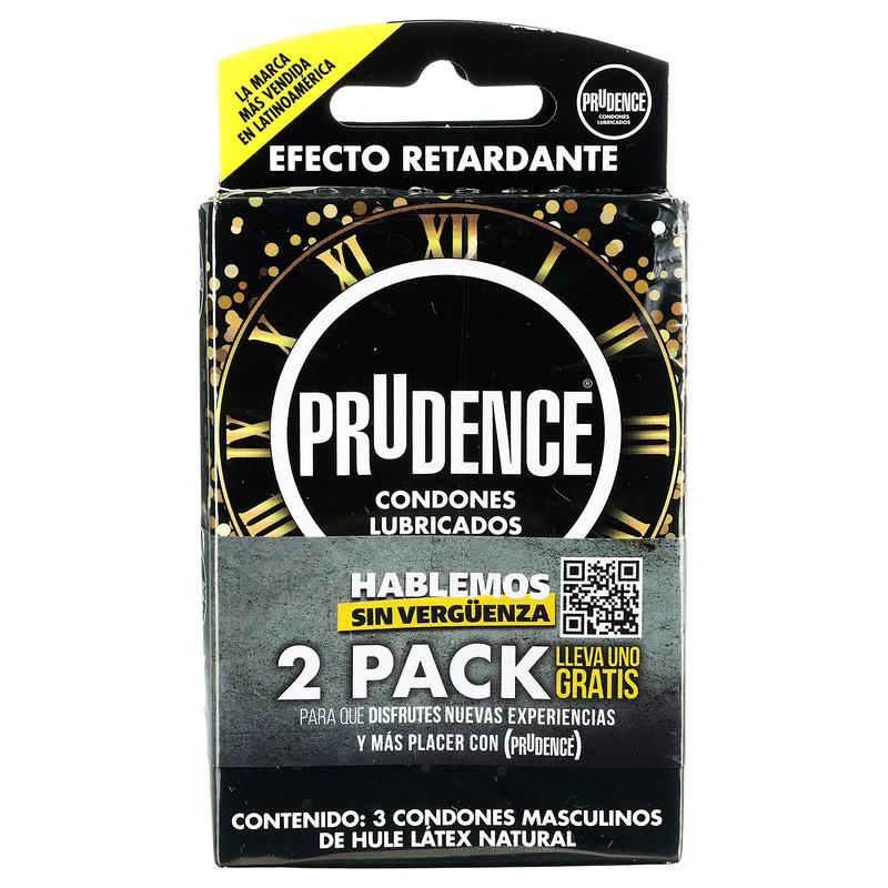 Preservativo Prudence 2 Pack Extra Time Con 6 Piezas