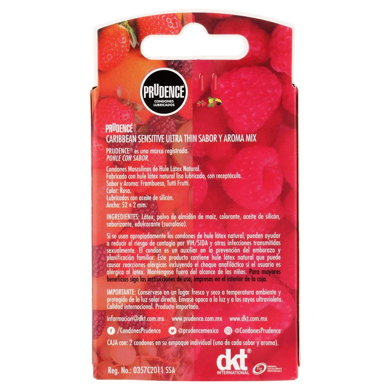Preservativo Prudence Frambuesa /Tutti Fruti Con 2 - Image 7