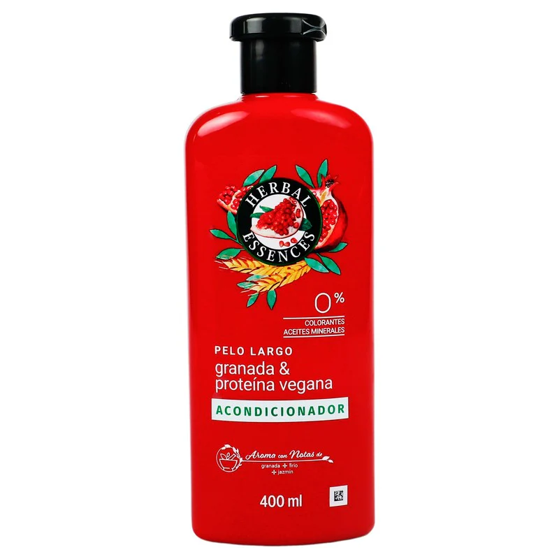 Acondicionador Herbal Essences Granada Y Proteina Vegana 400 Ml