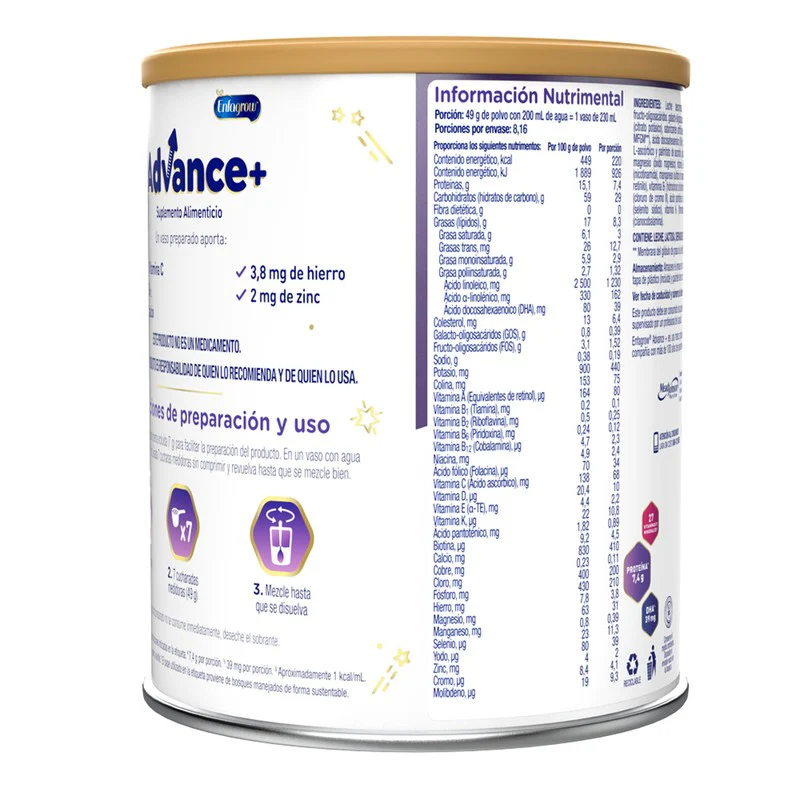 Enfagrow Advance+ Suplemento Alimenticio Vainilla 400 G - Image 4