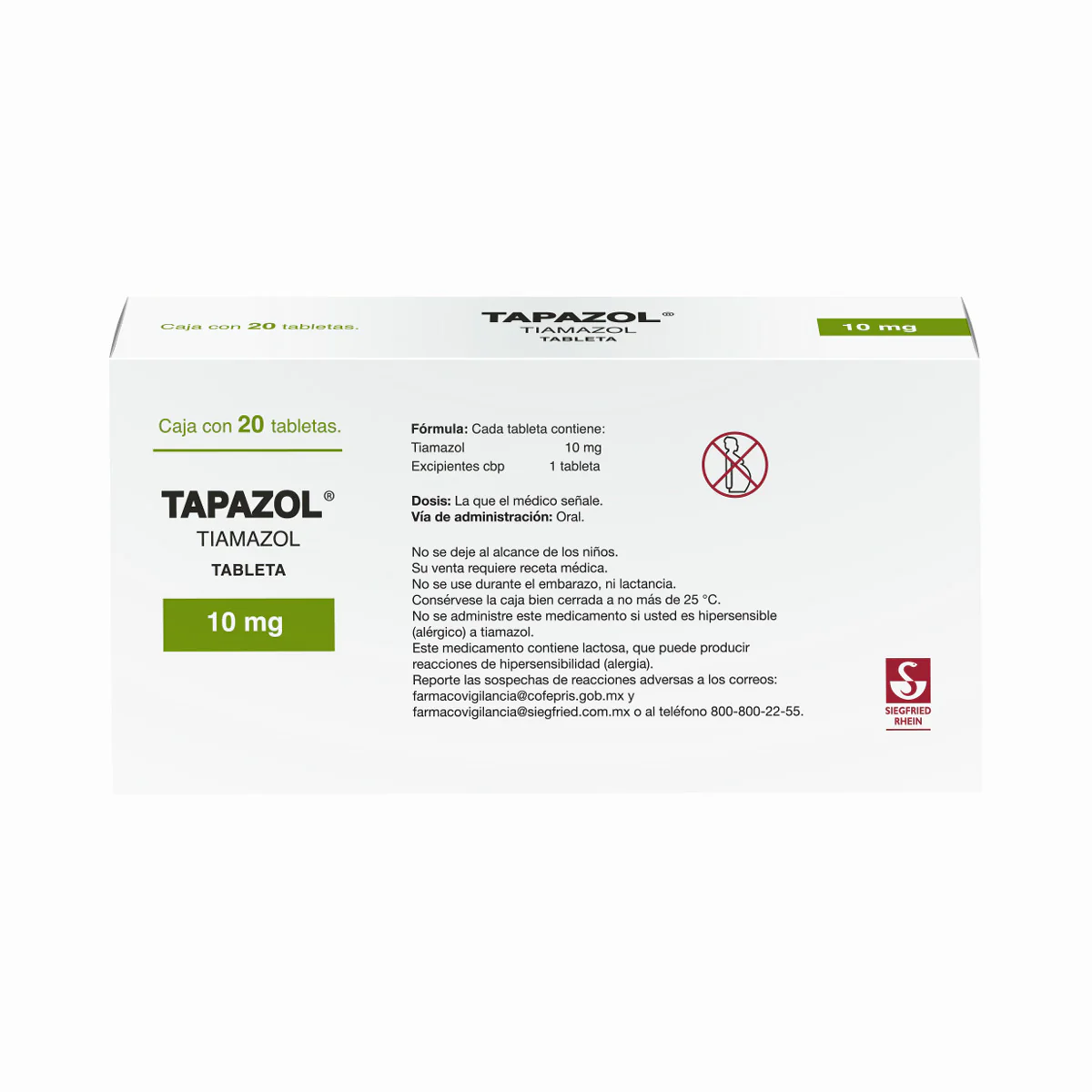Tapazol 10 Mg Con 20 Tabletas - Image 4