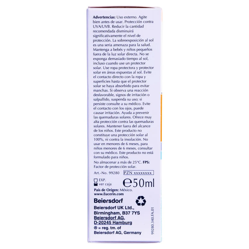 Bloqueador Eucerin Fps 50+ Hydrofluido Claro 50 Ml - Image 12