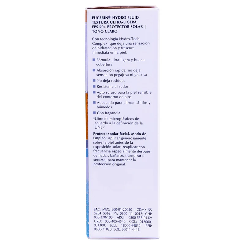 Bloqueador Eucerin Fps 50+ Hydrofluido Claro 50 Ml - Image 8