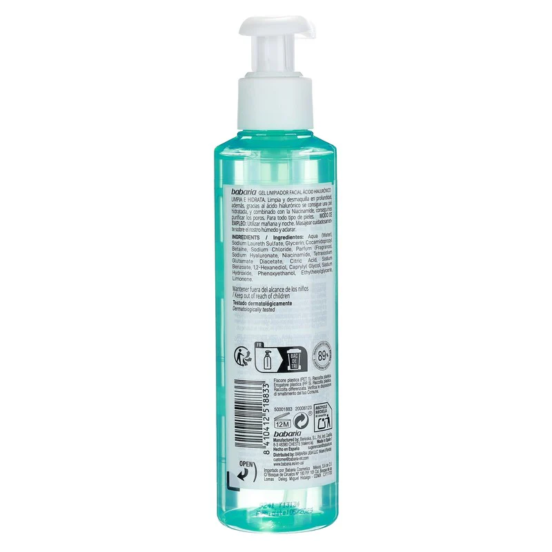 Gel Babaria Limpieza Facial Acido Hyaluronico 200 Ml - Image 7