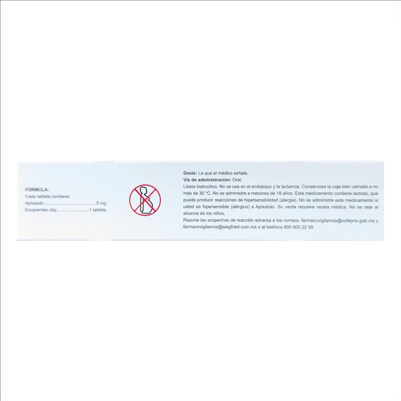 Apixaban 5 Mg Con 20 Tabletas Avivia - Image 3