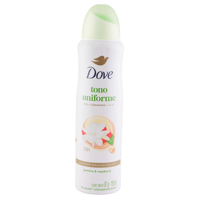 Desodorante Dove Tono Uniforme Jazmin Raspberry Spray 150 Ml