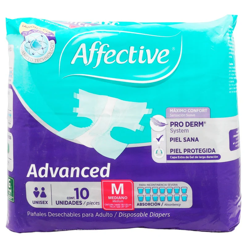 Pañal Affective Advanced Adulto Mediano Con 10 Piezas - Image 7