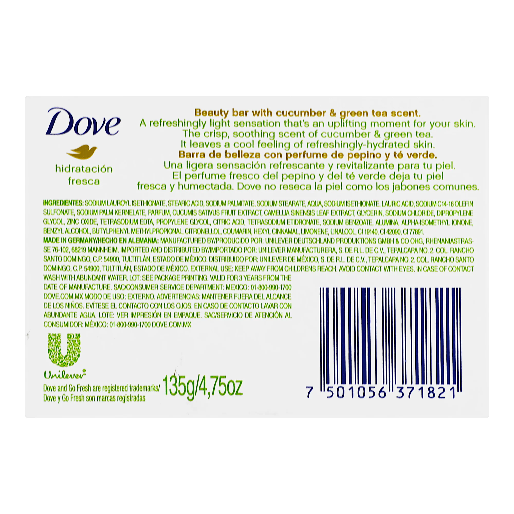 Jabon Dove Hidratacion Fresca 135 G - Image 11