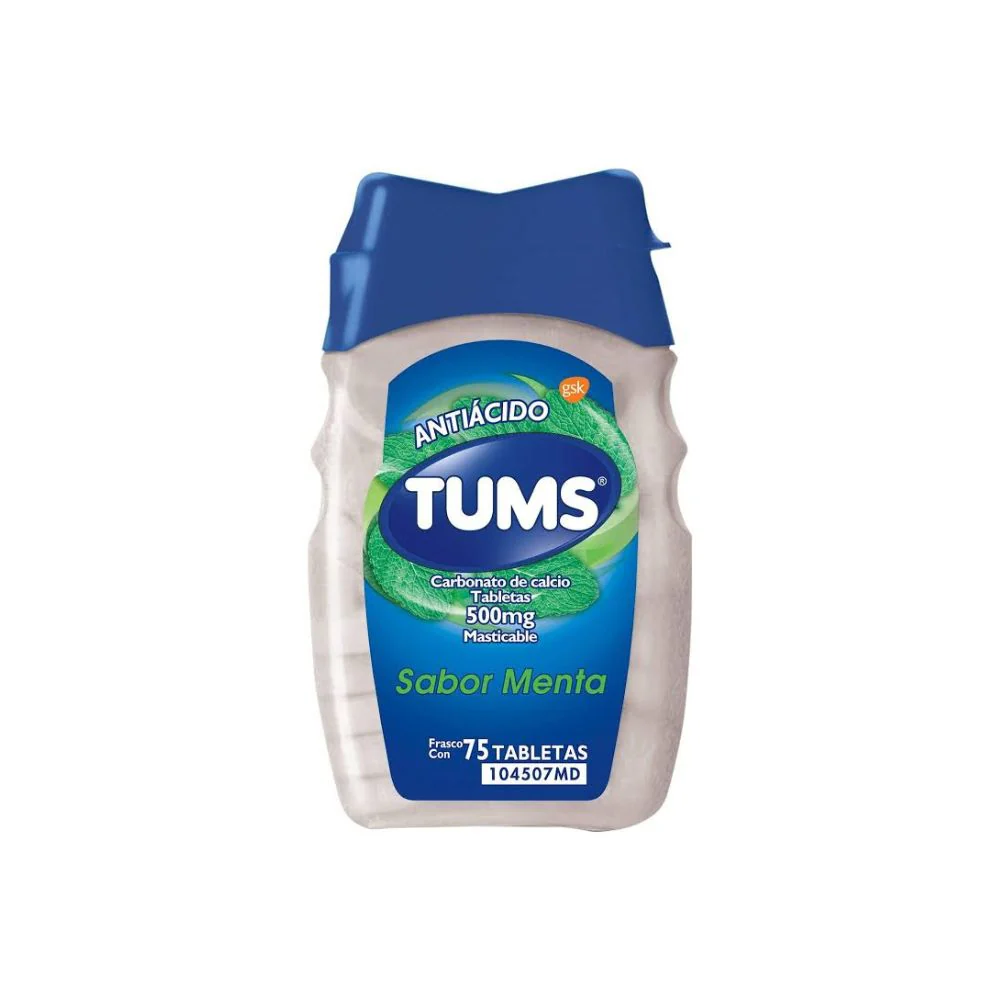 Tums Menta 500 Mg Con 75 Tabletas