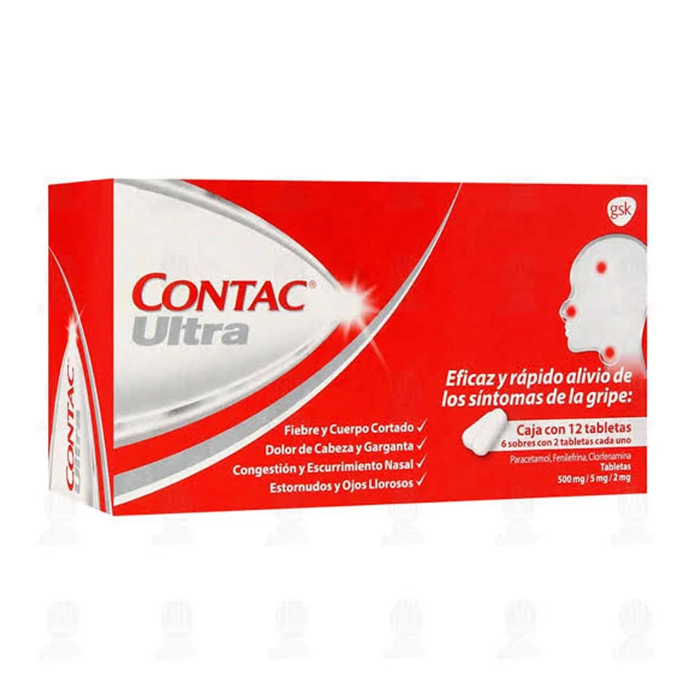 Contac Ultra Con 12 Tabletas