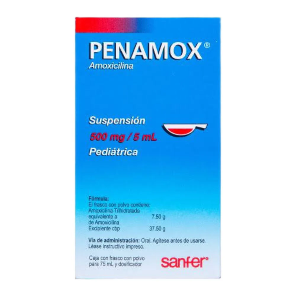 Penamox Pediatrico 500 Mg Suspension 75 Ml