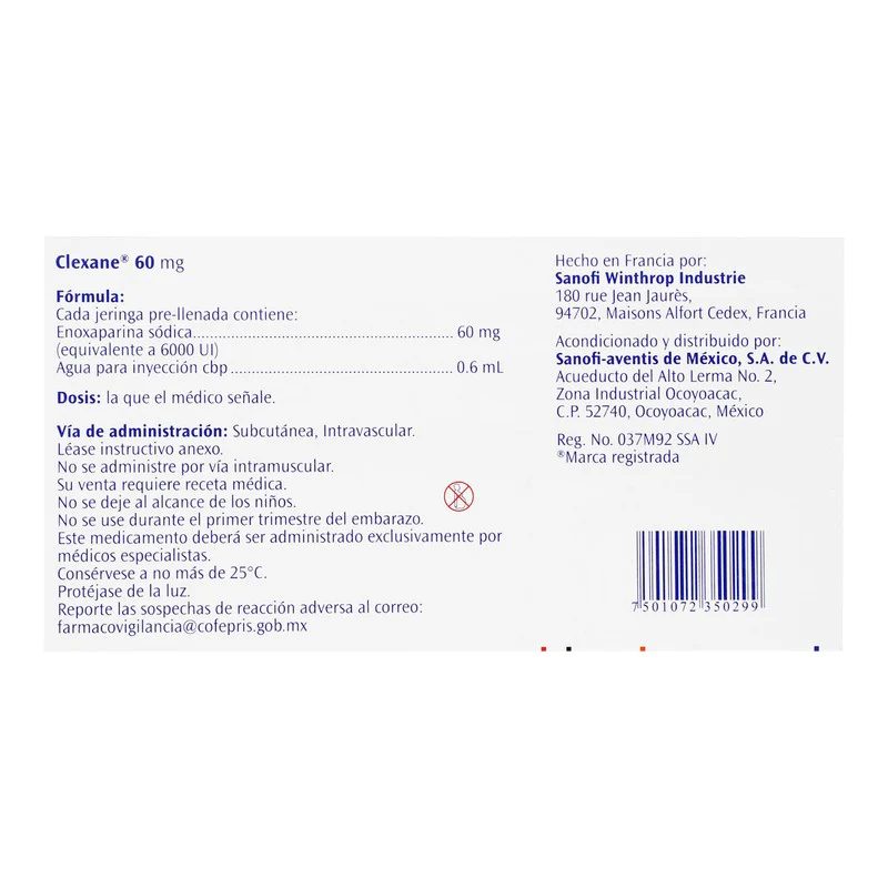 Clexane 60 Mg Con 2 Jeringas Prellenadas - Image 6