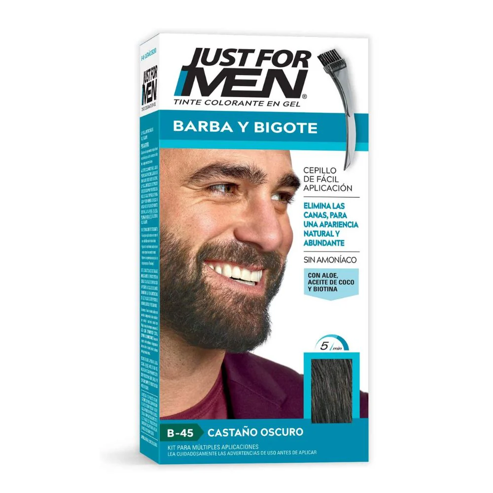 Tinte Just For Men Barba Y Bigote Castaño Obscuro 306