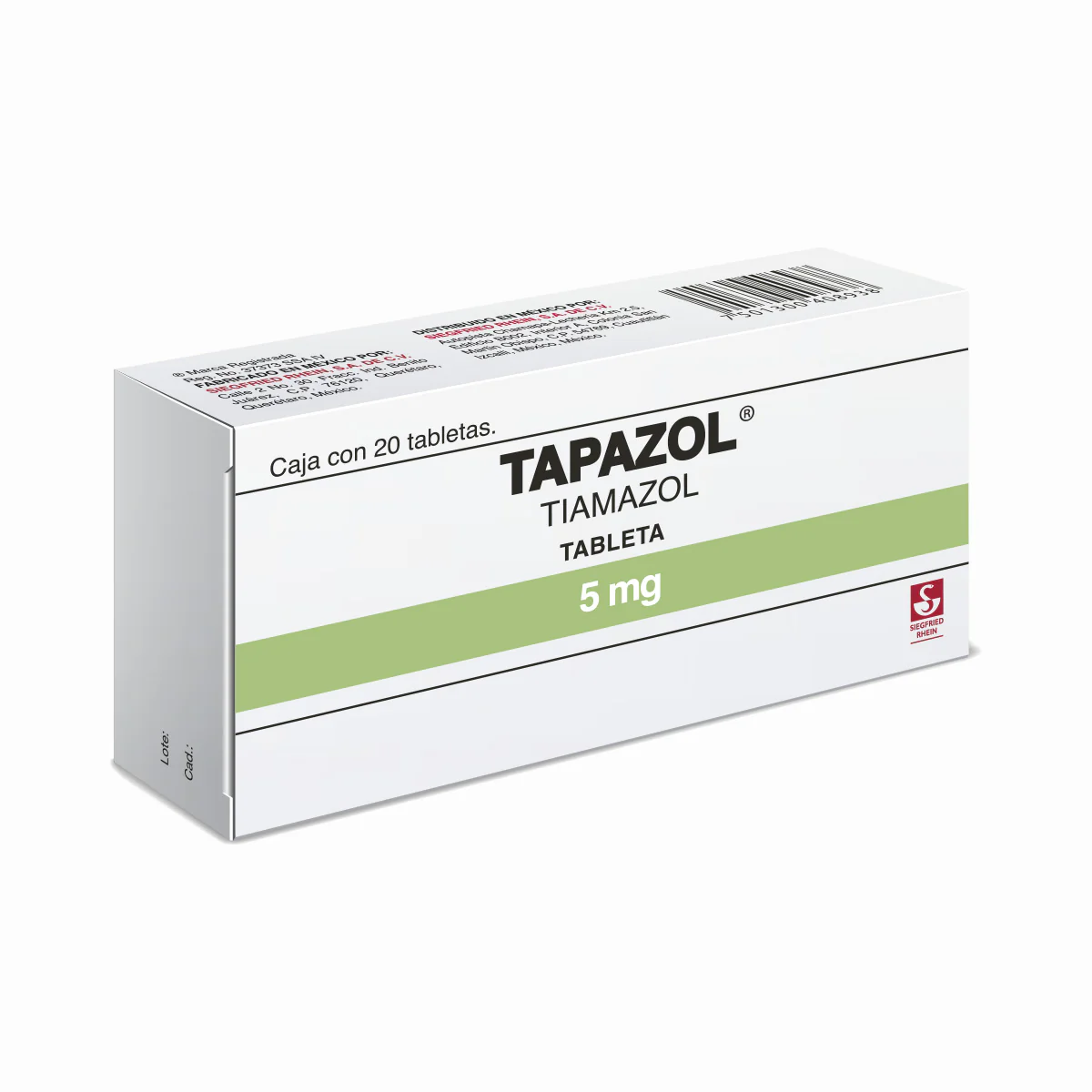 Tapazol 5 Mg - Caja Con 20 Tabletas (Tiamazol) - Image 3