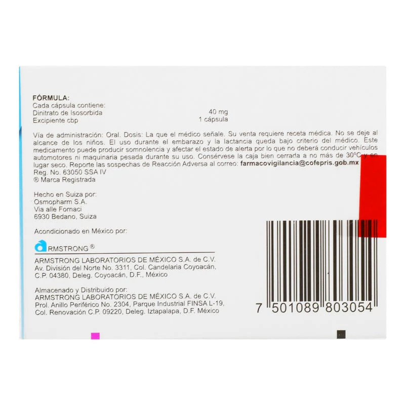 Isorbid-A-P 40 Mg Con 40 Capsulas - Image 2