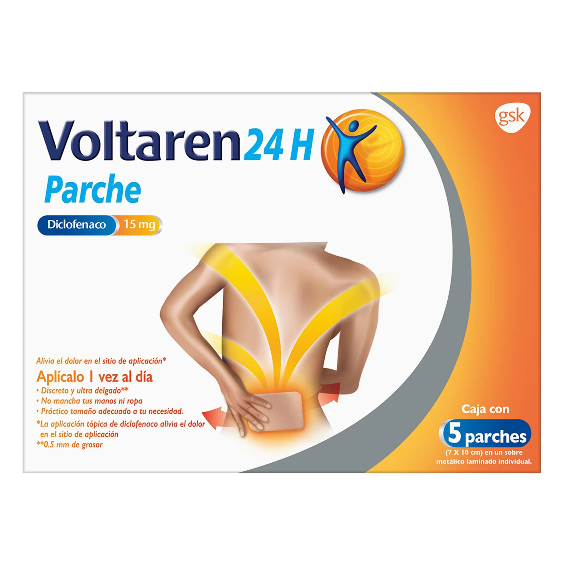 Voltaren 24 Horas 15 Mg Con 5 Parches