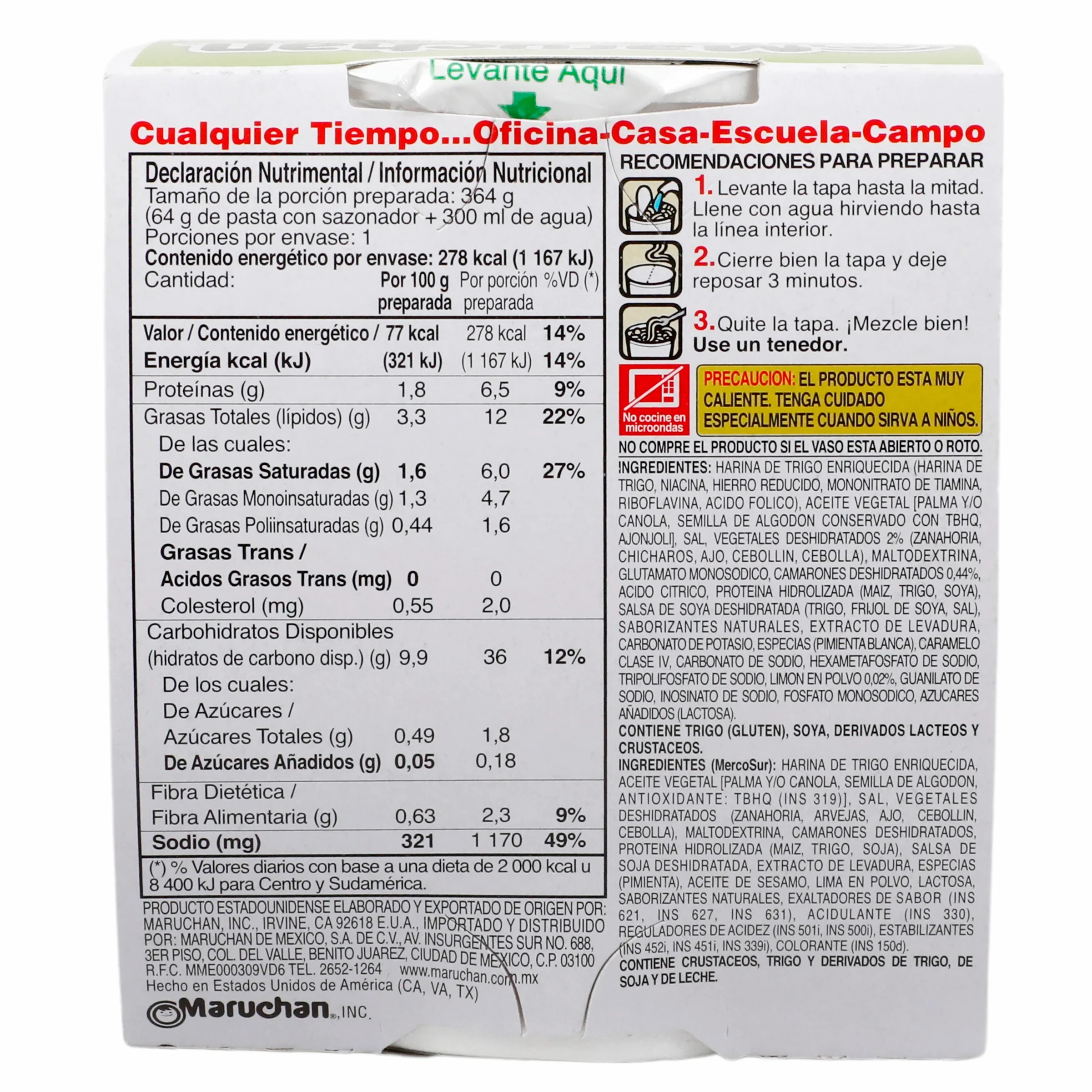 Sopa Maruchan Camaron Limon 64 G - Image 7