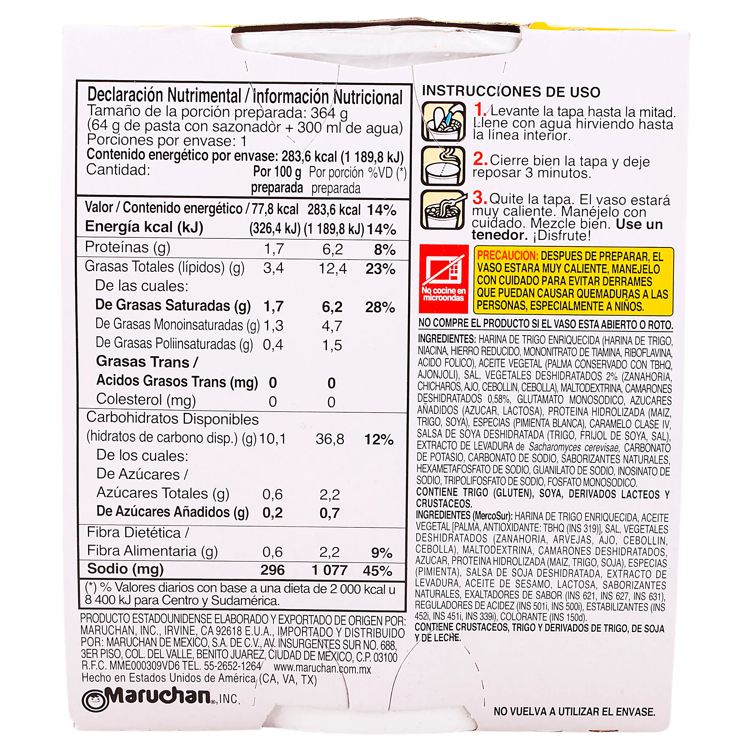 Sopa Maruchan Camaron 64 G - Image 7