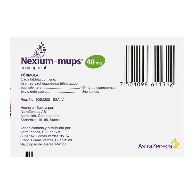 Nexium-Mups 40 Mg Con 7 Tabletas