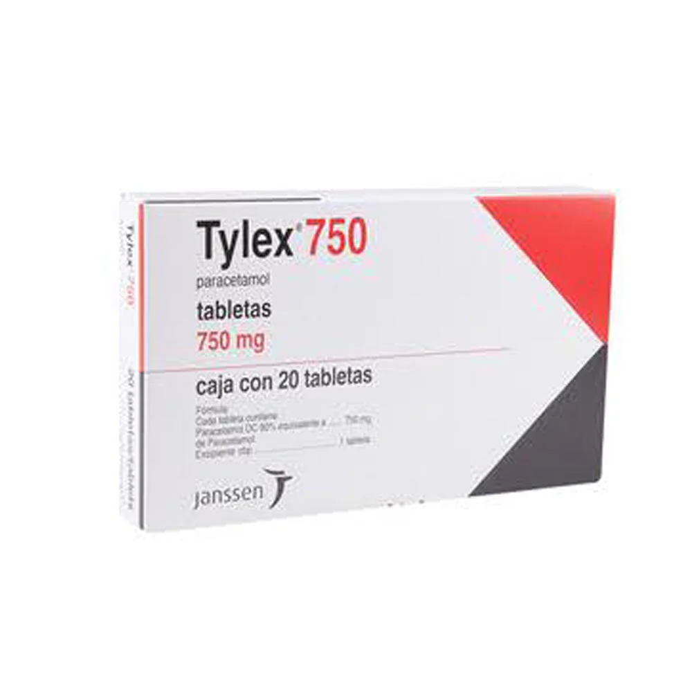 Tylex 750 Mg Tabletas Con 20