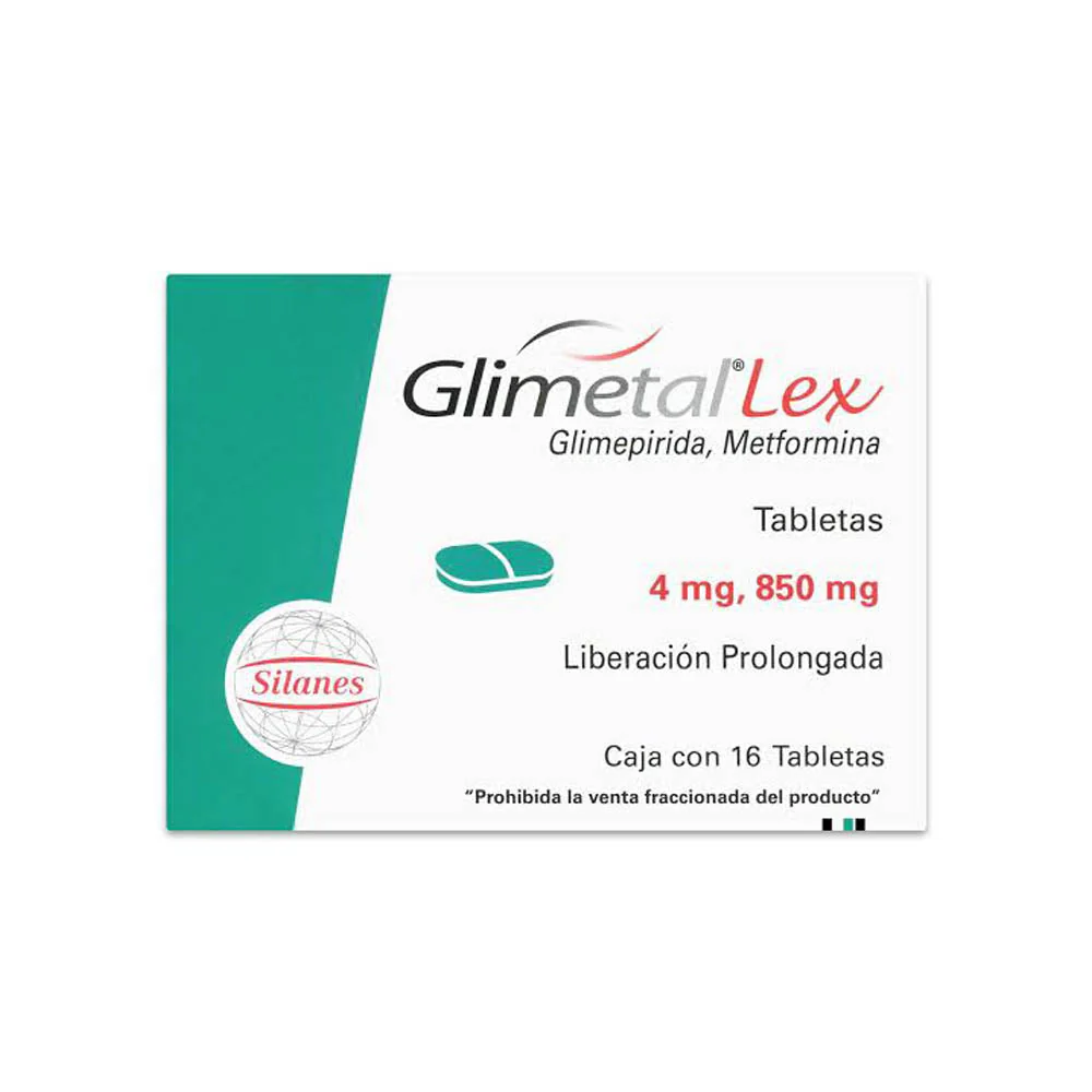 Glimetal-Lex 850/4 Mg Con 16 Tabletas