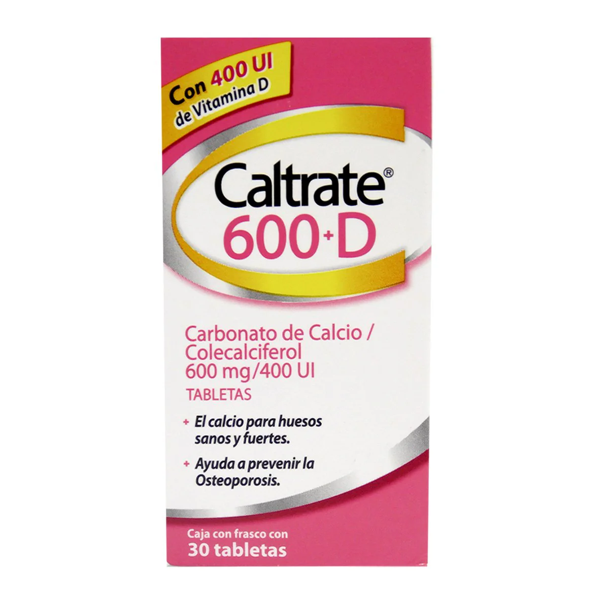 Caltrate 600+D Con 30 Tabletas