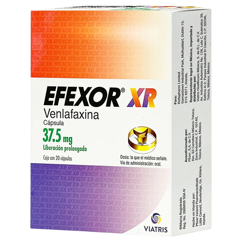Efexor-Xr 37.5 Mg Con 20 Capsulas Liberacion Prolongada - Image 3