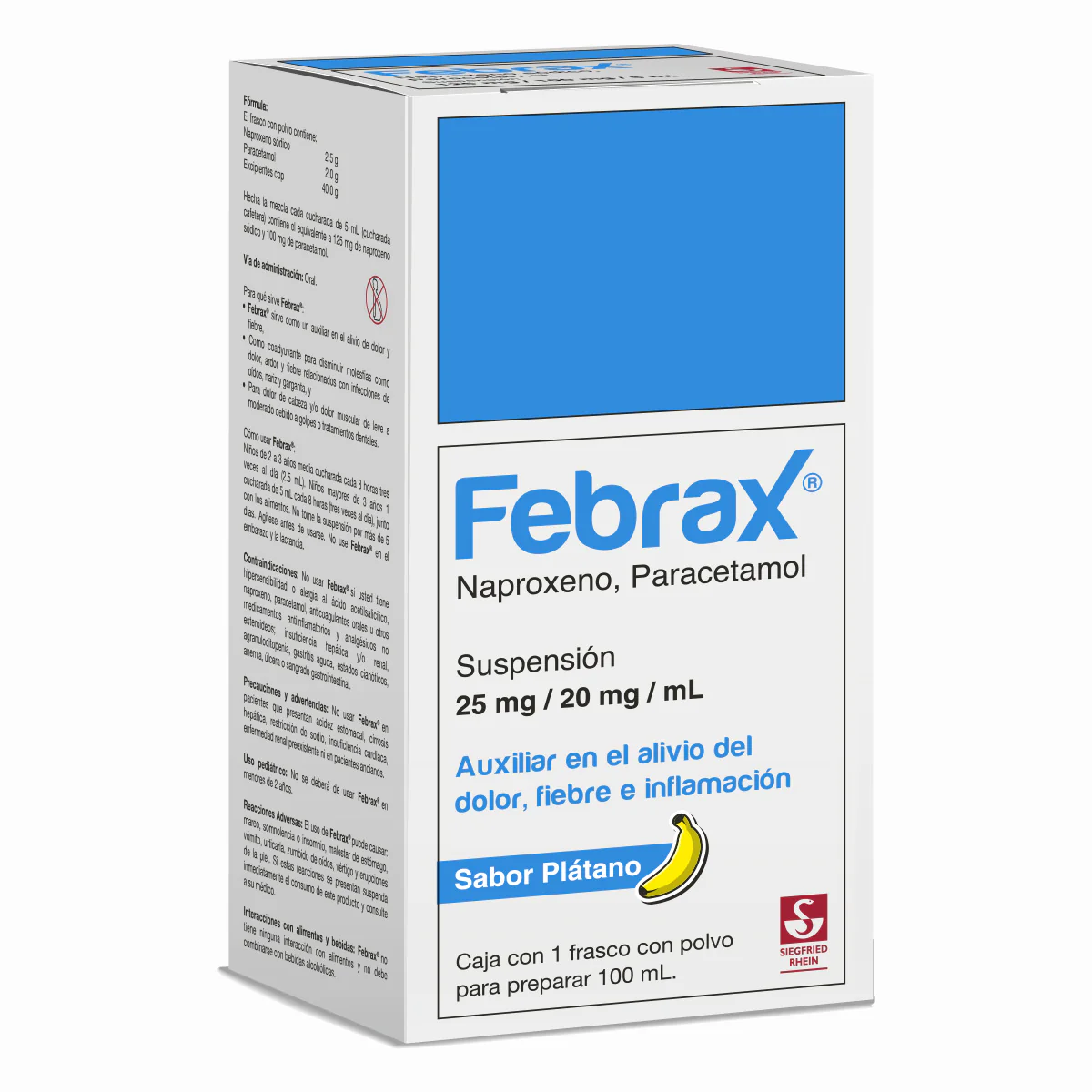 Febrax Niños 25 Mg / 20 Mg - Frasco 100 Ml (Naproxeno Y Paracetamol) - Image 3
