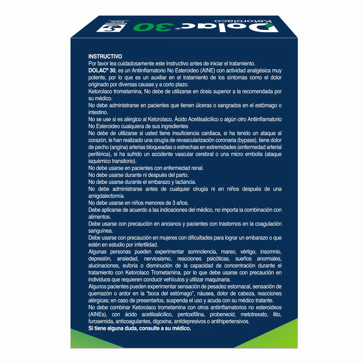Dolac 30 Mg - Caja Con 2 Tabletas Sublingual (Ketorolaco) - Image 4