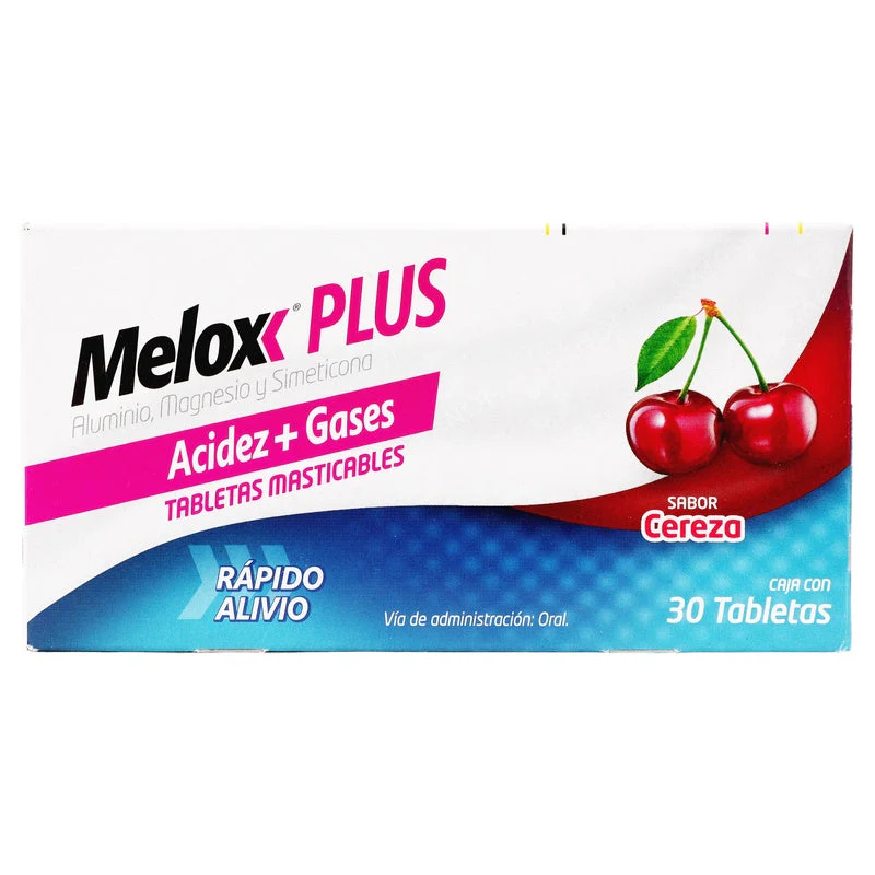 Melox Plus Antigas Cereza Con 30 Tabletas Masticables - Image 5