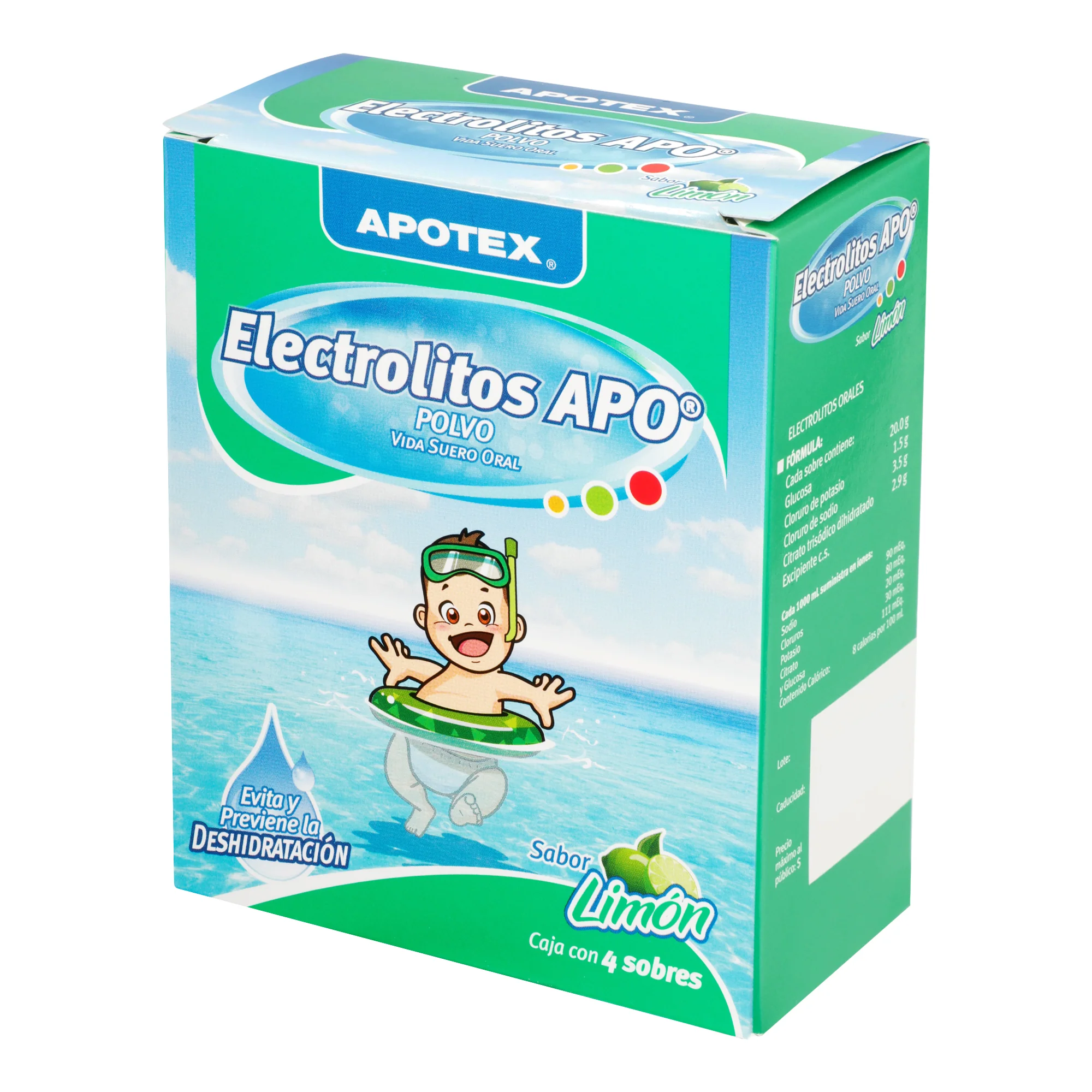 Electrolitos Apo Limon Sobres Con 4 Piezas - Image 3