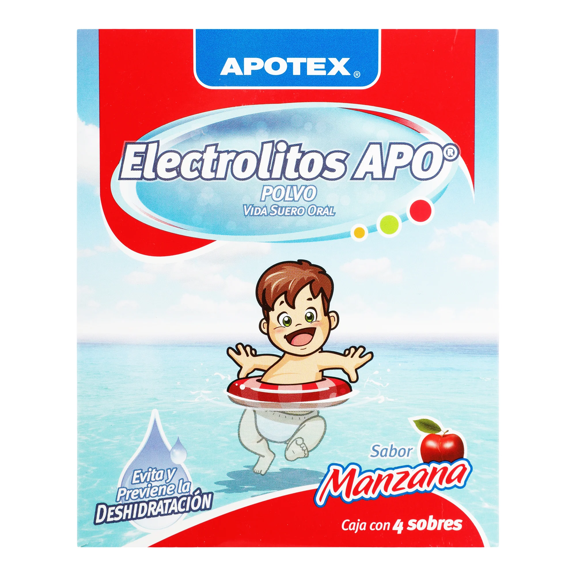 Electrolitos Apo Manzana Con 4 Sobres