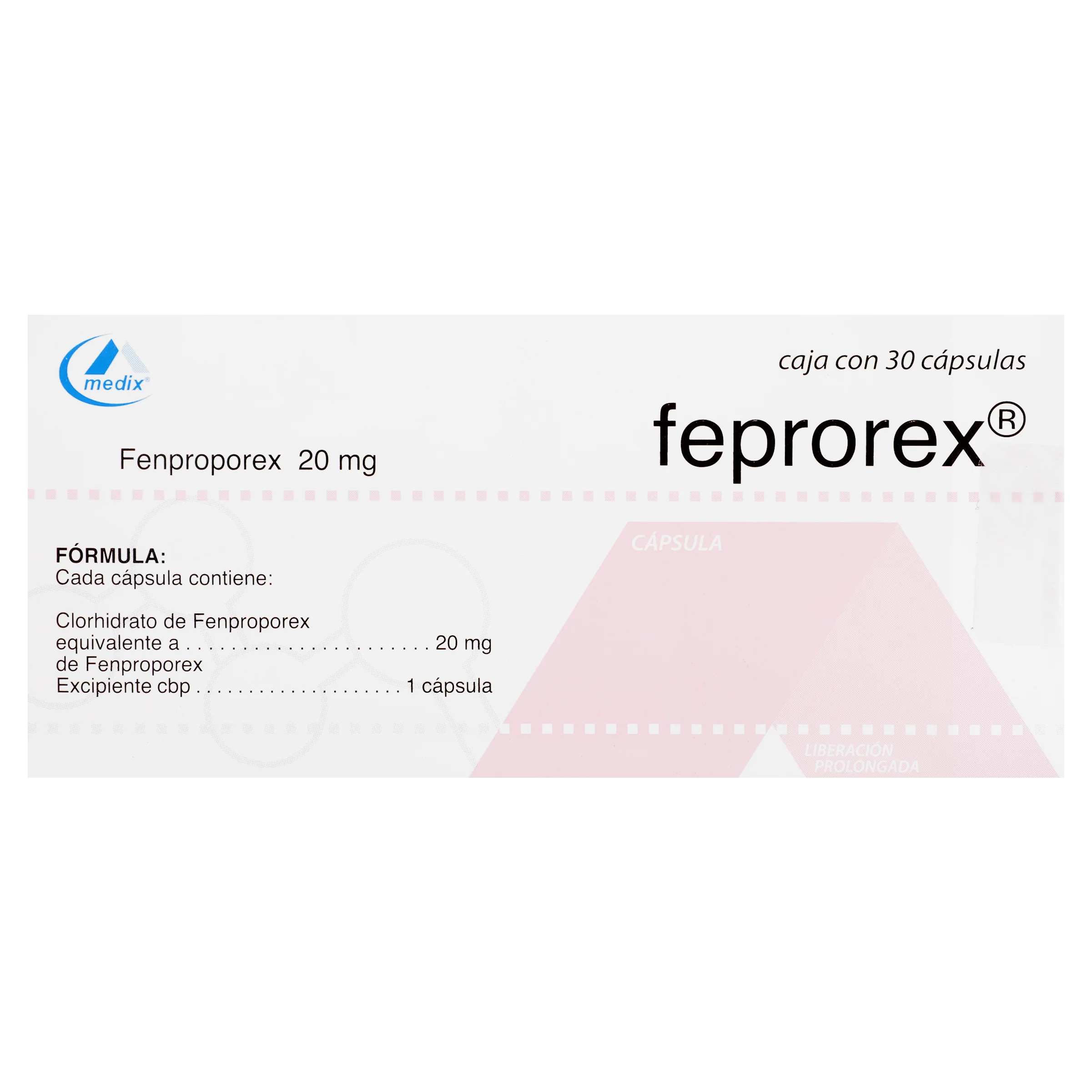 Feprorex 20 Mg Con 30 Capsulas - Image 2