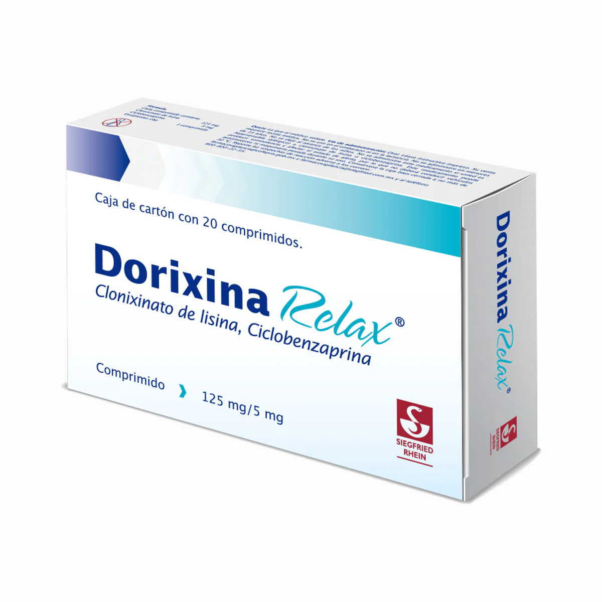 Dorixina Relax 125Mg - Caja Con 20 Comprimidos (Clonixinato De Lisina Y Clorhidrato De Ciclobenzapri - Image 2