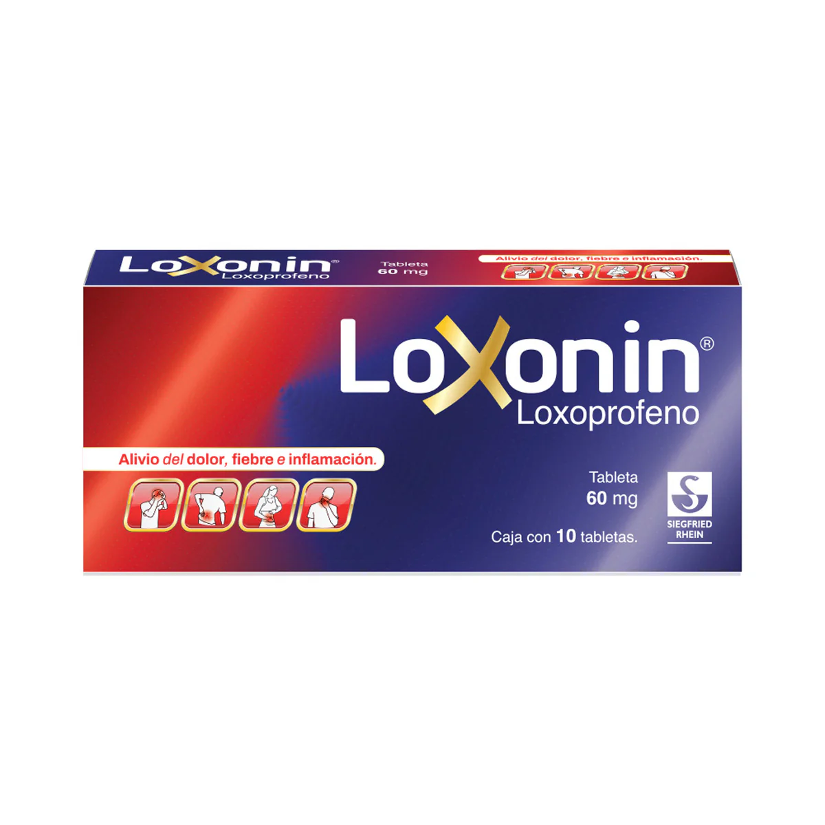 Loxonin 60 Mg - Caja Con 10 Tabletas (Loxoprofeno)