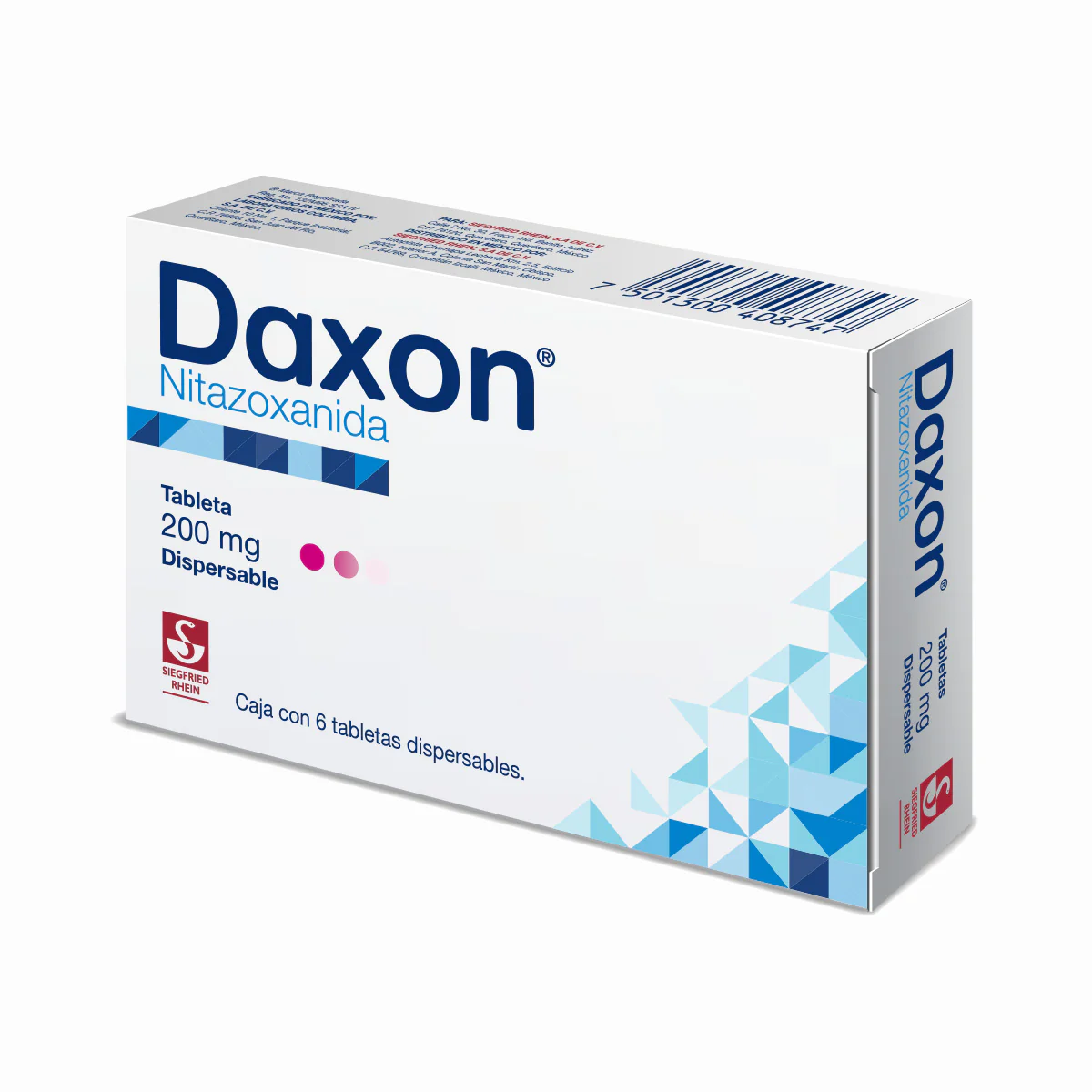 Daxon 200 Mg - Caja Con 6 Tabletas (Nitazoxanida) - Image 2