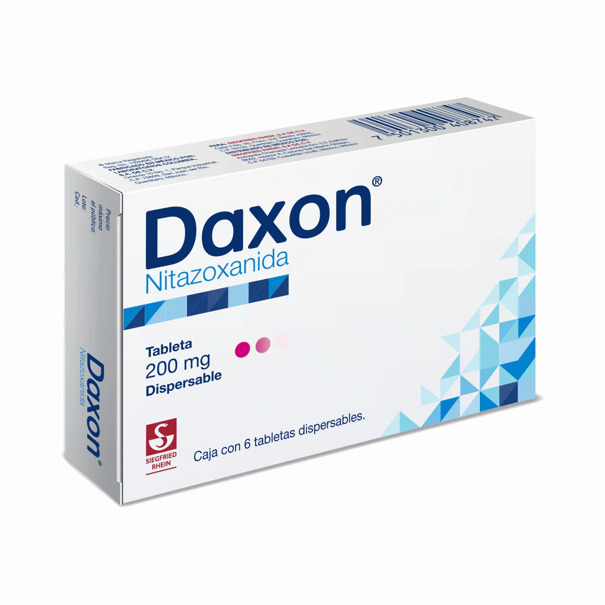 Daxon 200 Mg - Caja Con 6 Tabletas (Nitazoxanida) - Image 3