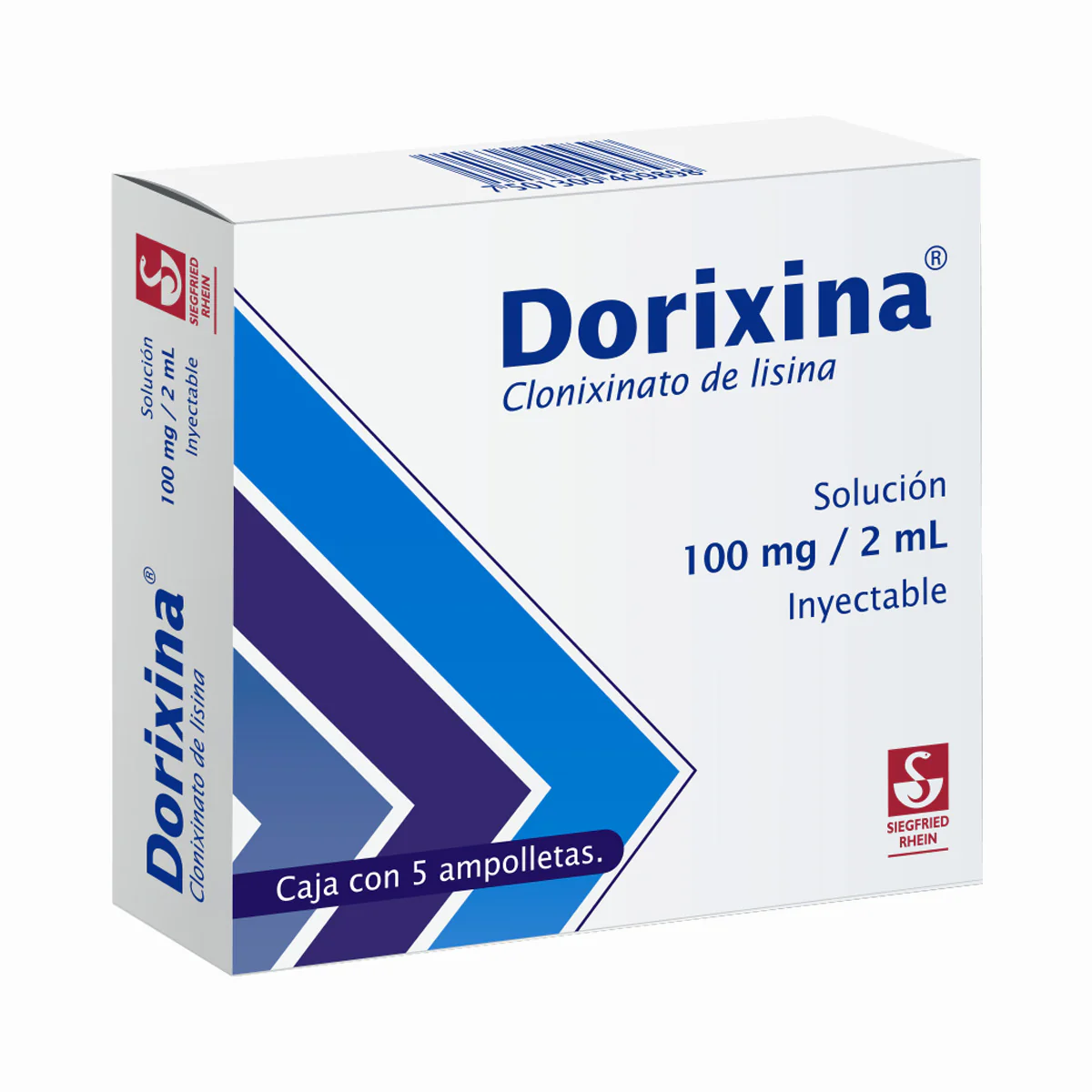 Dorixina 100 Mg - Caja Con 5 Ampolletas (Clonixinato De Lisina) - Image 3