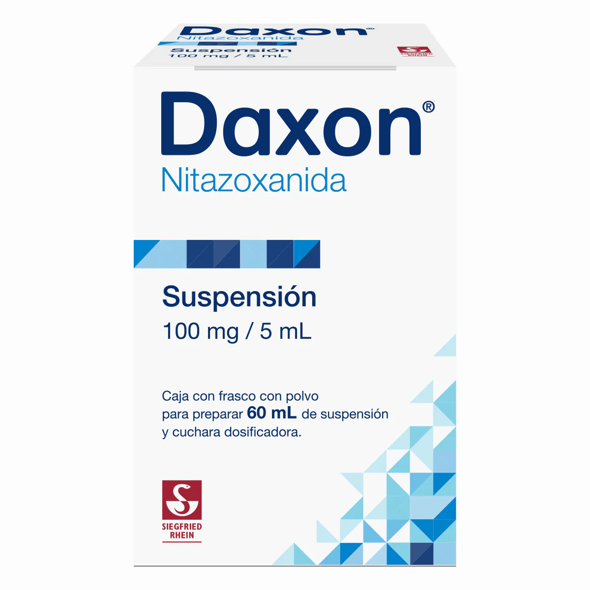Daxon 100 Mg / 5 Ml - Frasco Con Polvo Para Suspensión 60 Ml (Nitazoxanida)
