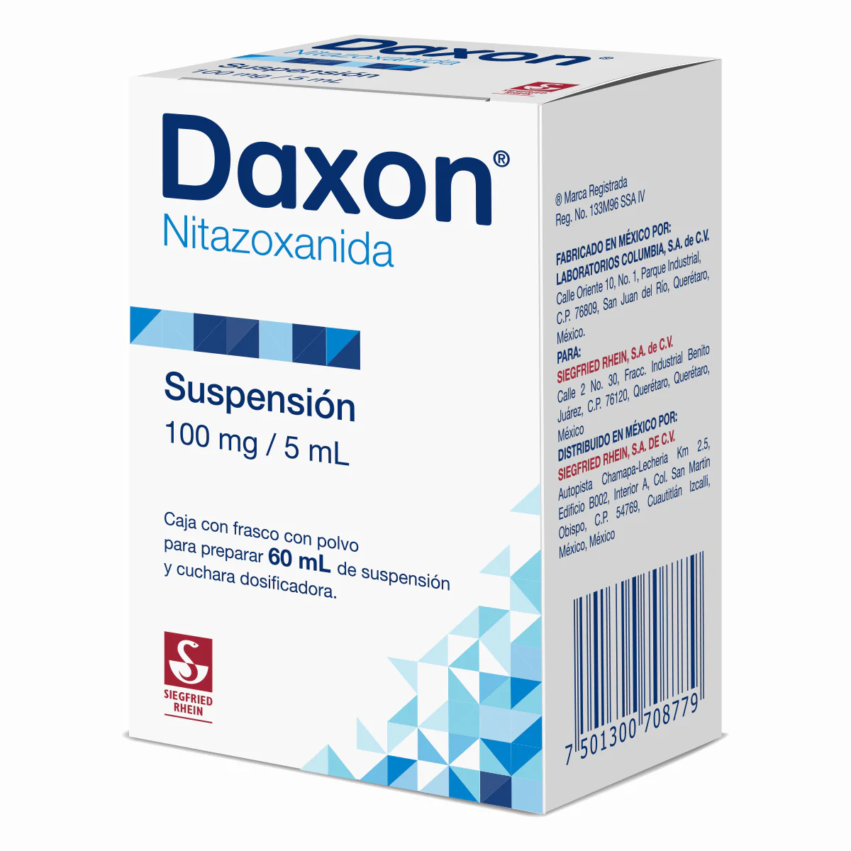 Daxon 100 Mg / 5 Ml - Frasco Con Polvo Para Suspensión 60 Ml (Nitazoxanida) - Image 2