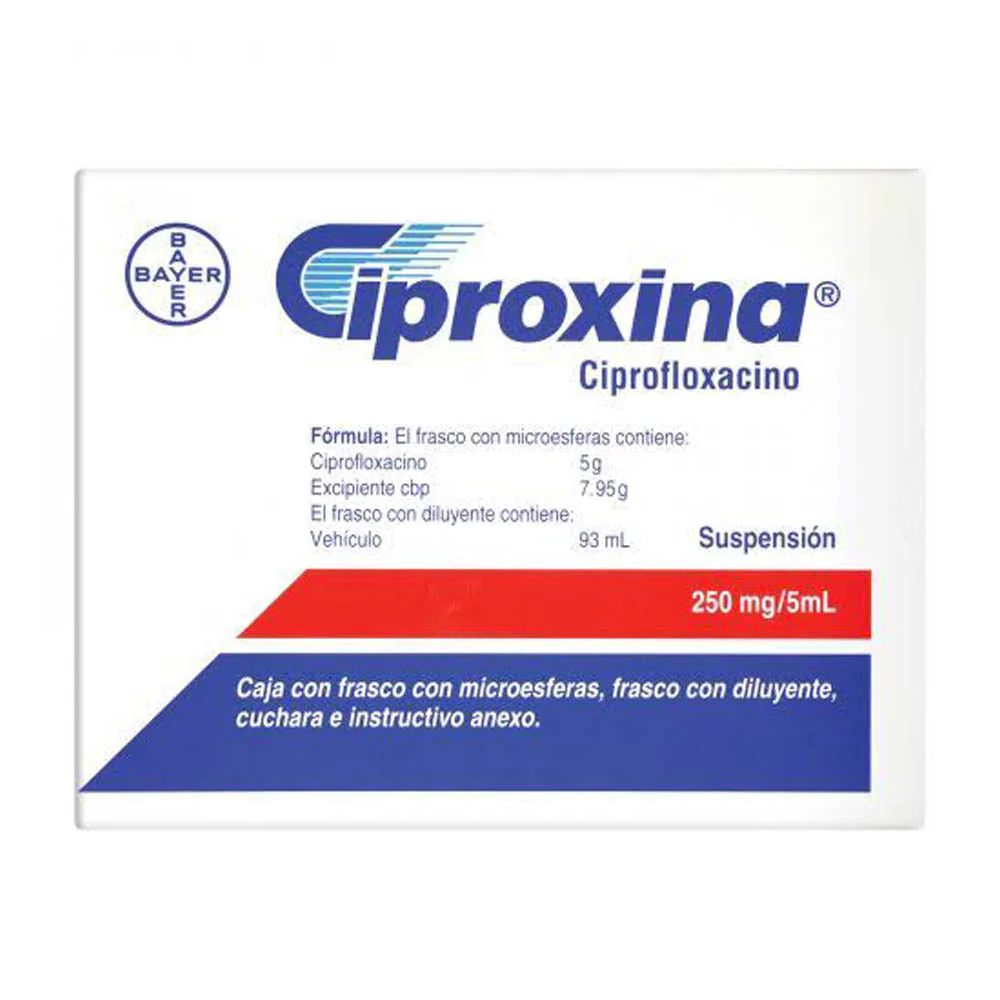 Ciproxina 250 Mg Suspension Ension 100 Ml