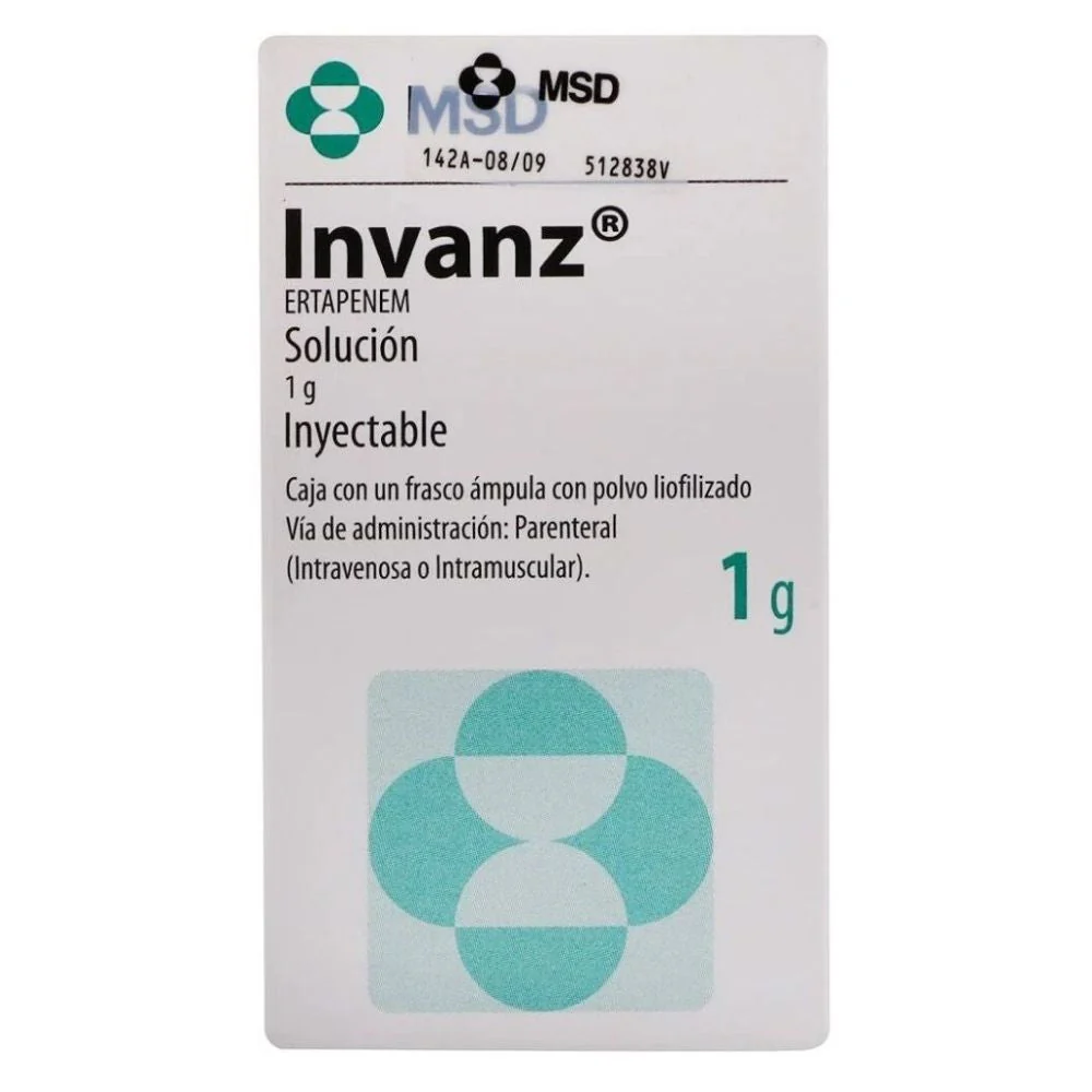 Invanz (Ertapenem) 1 G Frasco Ampula Intravenoso O Intramuscular